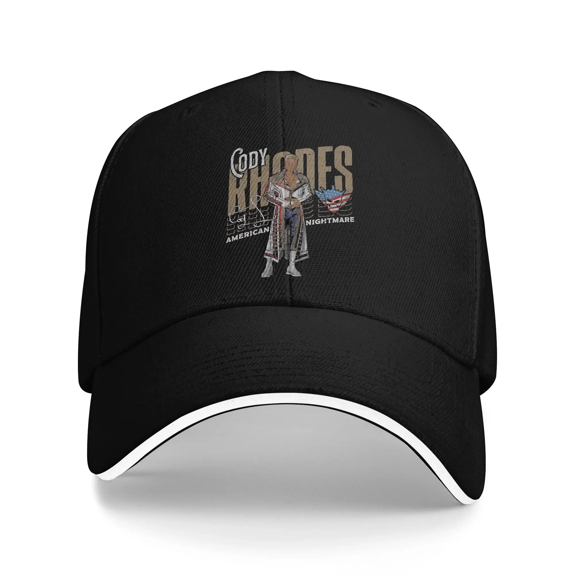 New Cody Rhodes Slant Sandwich Cap Men Women ,Outdoor Wrestling Hats Dad Hat Adjustable Snapback Caps Baseball Cap Summer