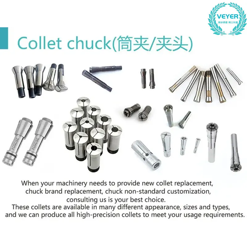 

CNC Spindle 4025 Chuck 3.175 PCB Router Flex Collet 06741482 VEYER For Machining Aluminium Board of PCB Carving Engraving