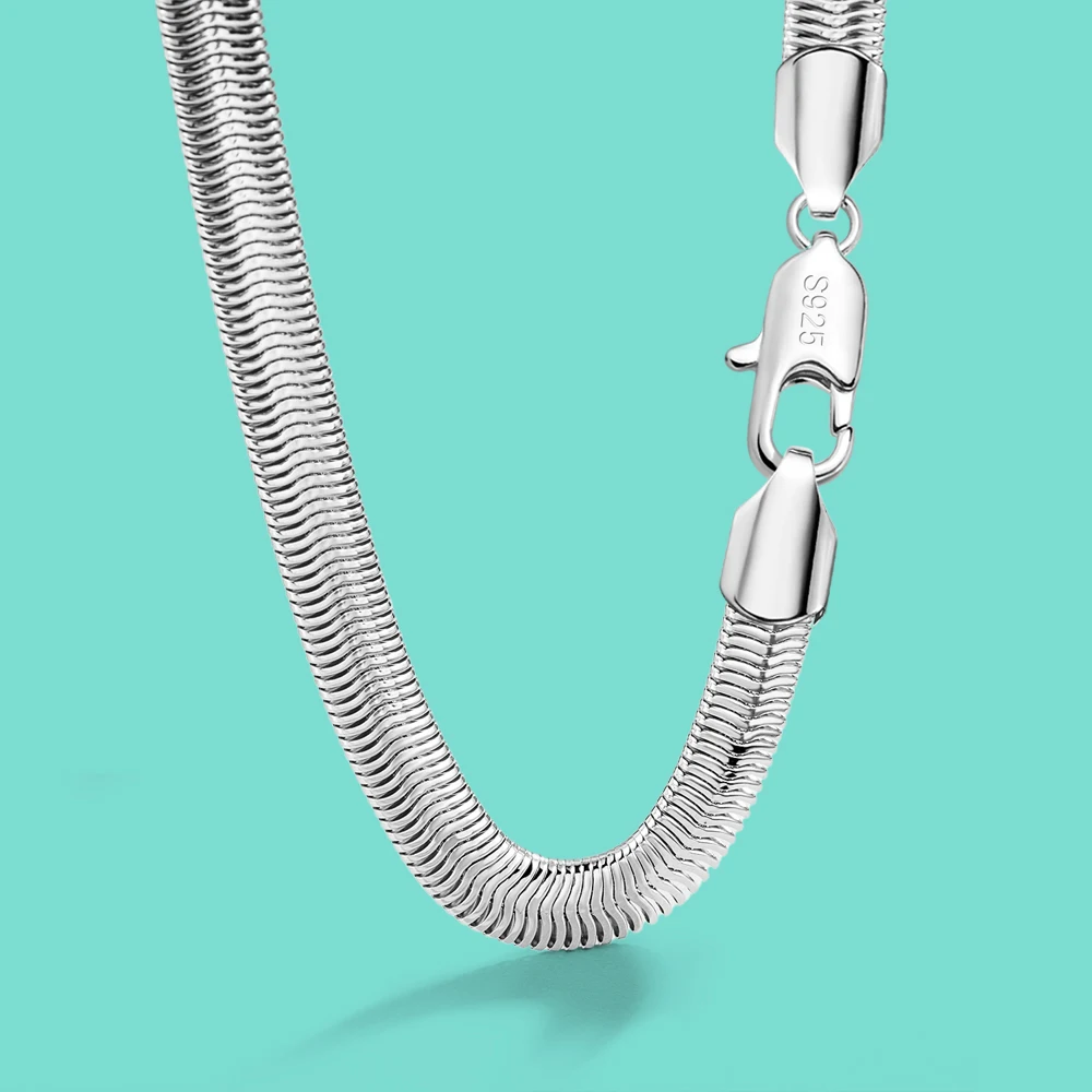 שרשרת חדשה נחש שטוחה שרשרת 6 מ