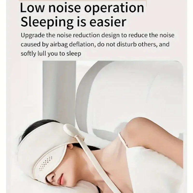 Electric Head Massager Scalp Massager Head Compress Air Bag Massager with Heat & Knead Portable Electric Head-Eye Massager