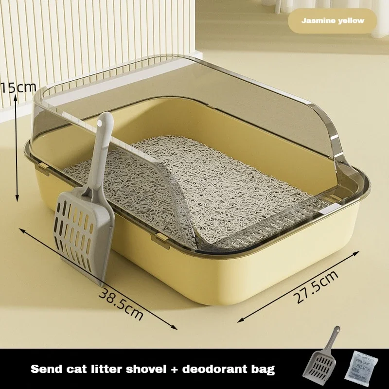 Cat Litter Box Semi-enclosed Thickening Arenero Para Gato High Side Cat Toilet with Litter Scoop Litter for Cats Sandbox for Cat