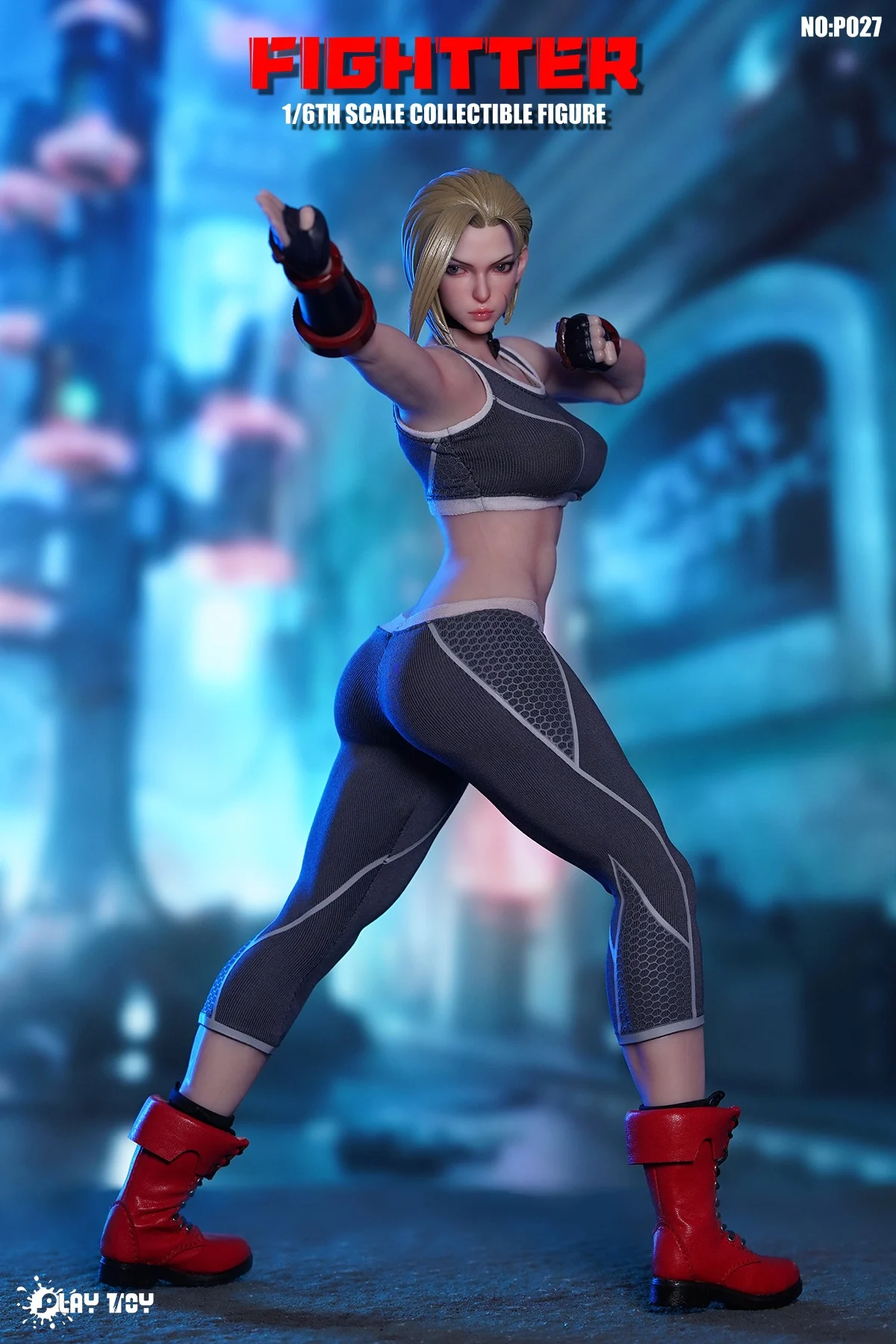 PLAY TOY NO:P027 1/6 Scale Fightter Girl Cammy Full Set Movable Doll 12\'\' Female Action Figure Model Toys