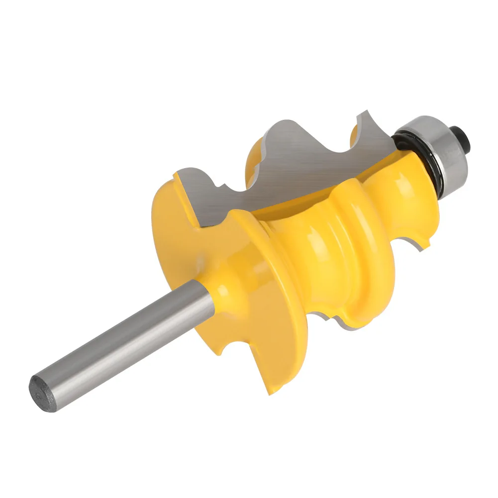 1 buah 6mm 1/4Shank Router cetakan arsitektur Bit pisau garis pekerjaan kayu pemotong Tenon untuk alat pertukangan