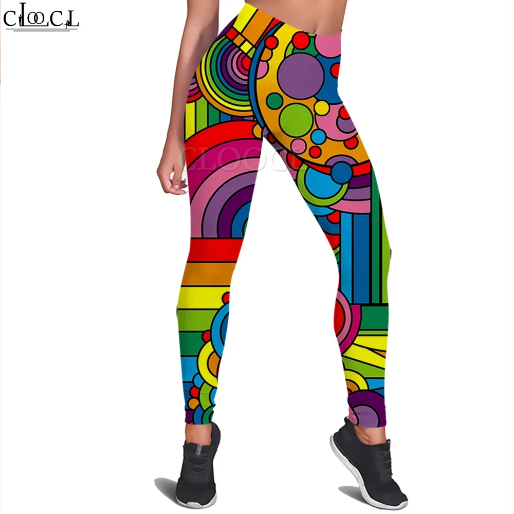 MSIEESO Casual Women Legging Colorful Cartoon Pattern 3D Printed Trousers High Waist Stretch Seamless Legging Sportswear