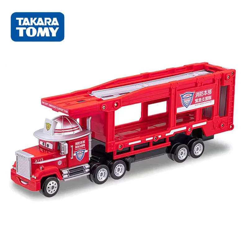 Takara Tomy Tomica Disney Auto 'S 3 Mack Rescue Brandweerwagen Legering Speelgoed Motor Diecast Metalen Model Cadeau