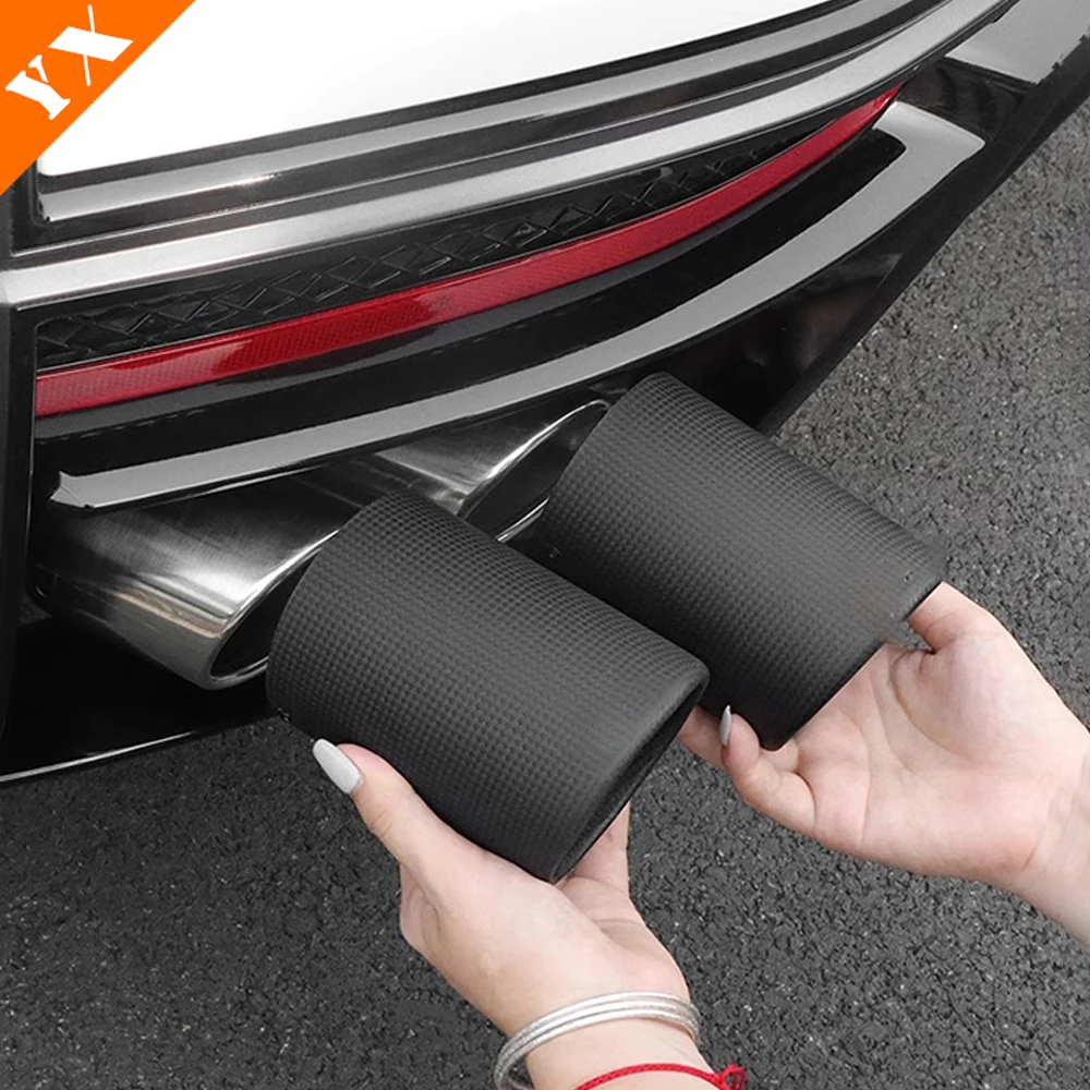 For Trumpchi GAC Empow Accessories 2022-2024 Car Carbon Titanium Black Stainless Steel Four Outlet Tailpipe Exhaust Pipe