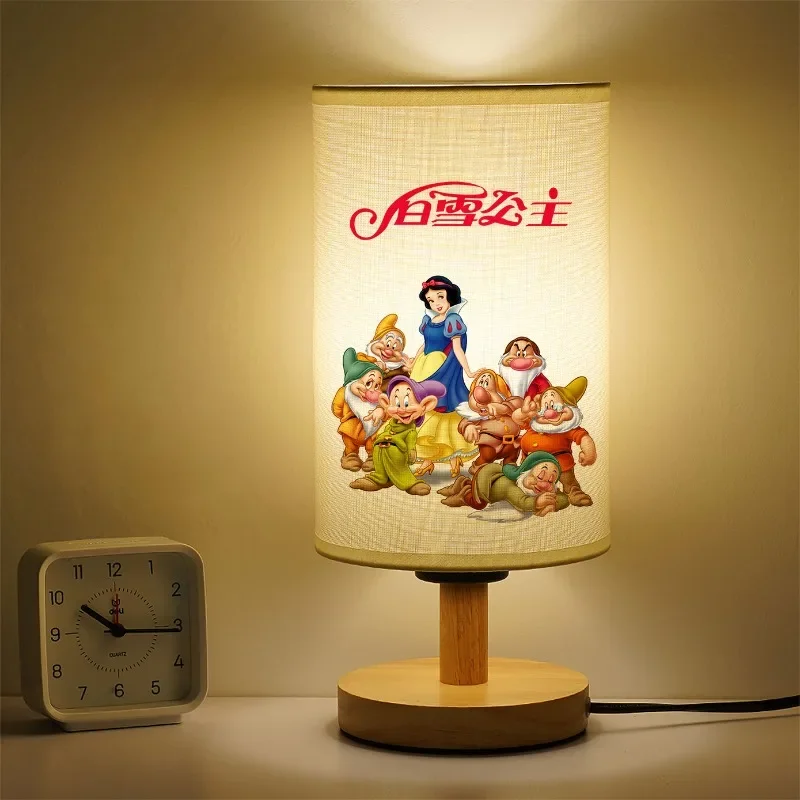 Disney Snow White fabric table lamp creative cartoon dimmable cute bedside night light room decoration holiday gift kawaii