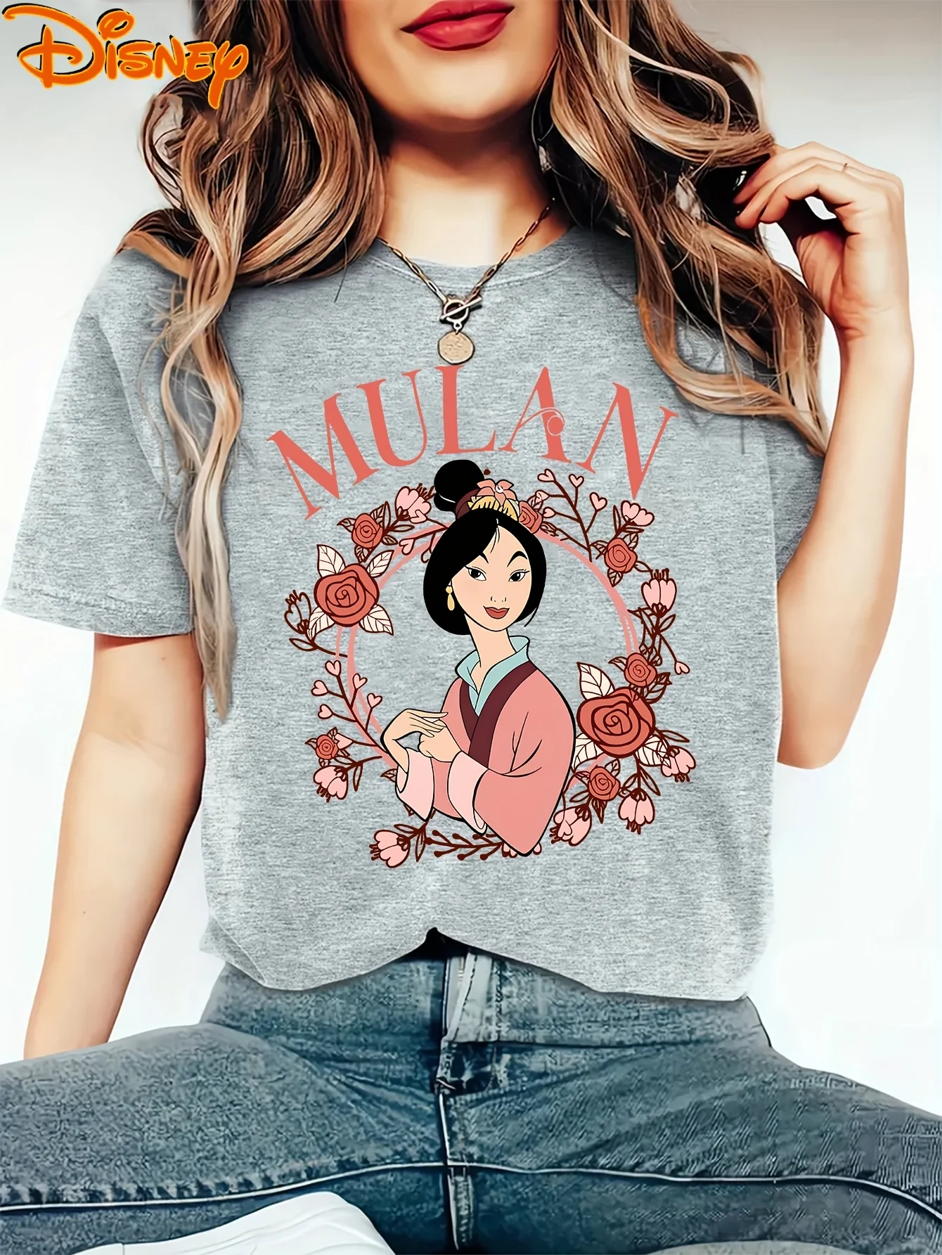 Disney mulan espada e flor de cerejeira t camisa vintage feminino masculino algodão camiseta unisex manga curta oversized casal topo streetwear