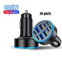 150 W Super Fast Charge Usb C Car Phone Charger Adapter for Iphone 16 15 14 13 12 11 Samsung Galaxy Huawei Oneplus Oppo Vivo