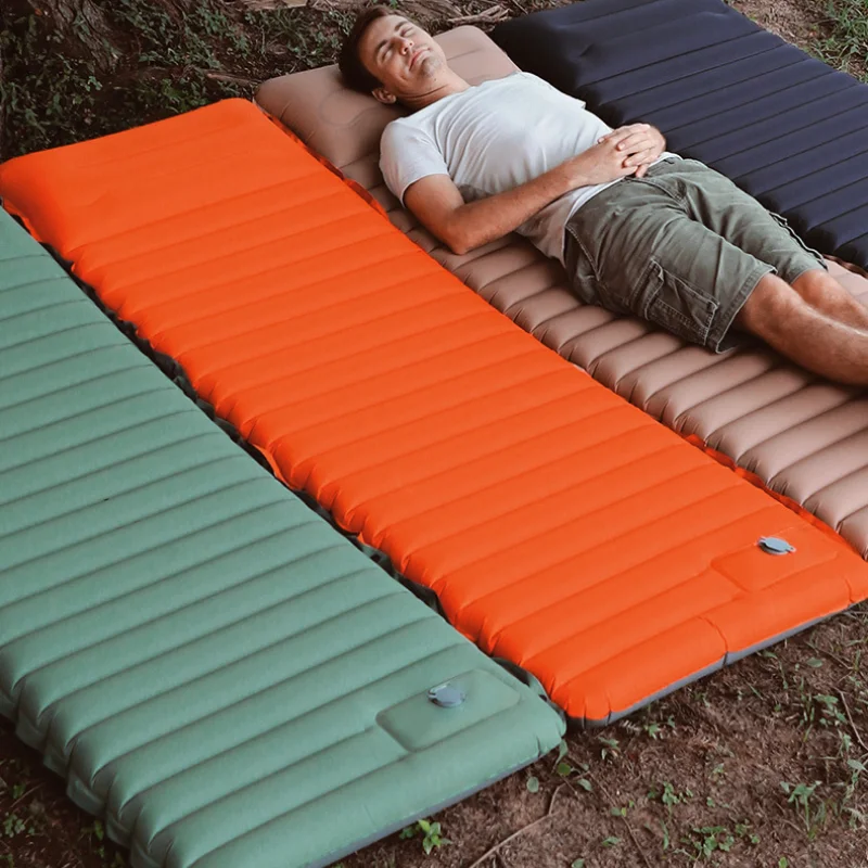 Camping Mat New Outdoor Camping Foot Stepping Automatic Portable Inflatable Bed Beach Mat Picnic Mat Foldable TPU Air Cushion