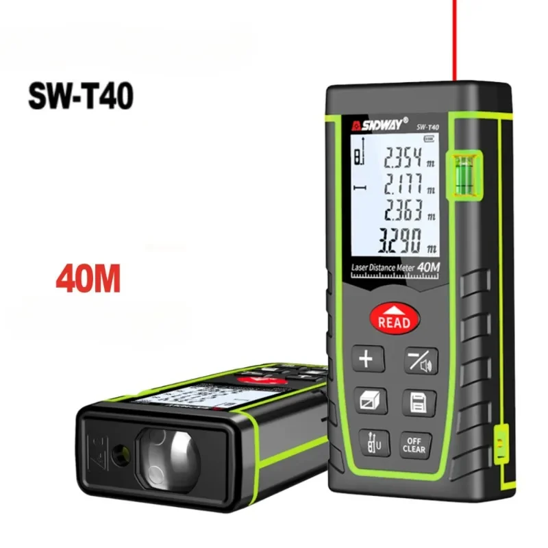 SNDWAY Laser Range Finder Rangefinder Distance Meter Digital Measuring Device Tool Electronic Tape Trena TG MT Hardness Tester