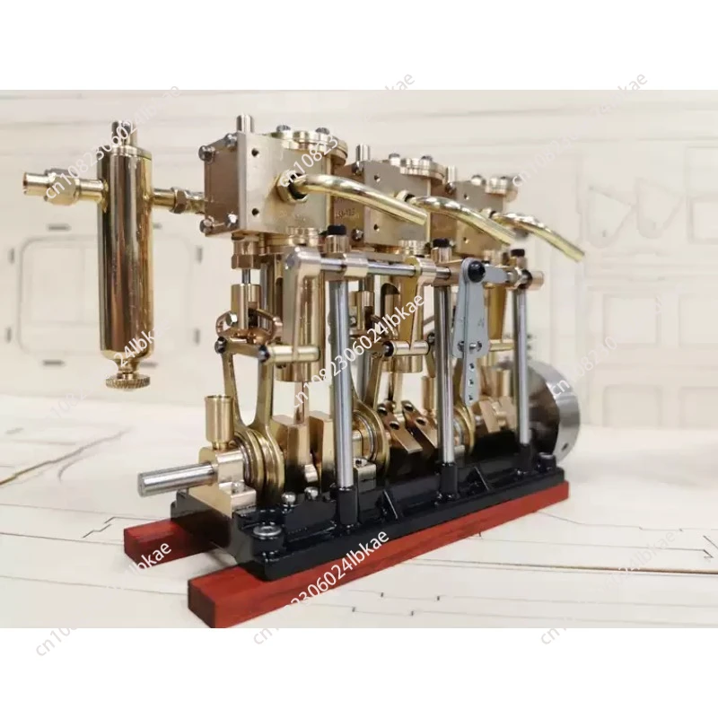 

Double cylinder three cylinder steam engine, high torque steam ship engine model, steam engine