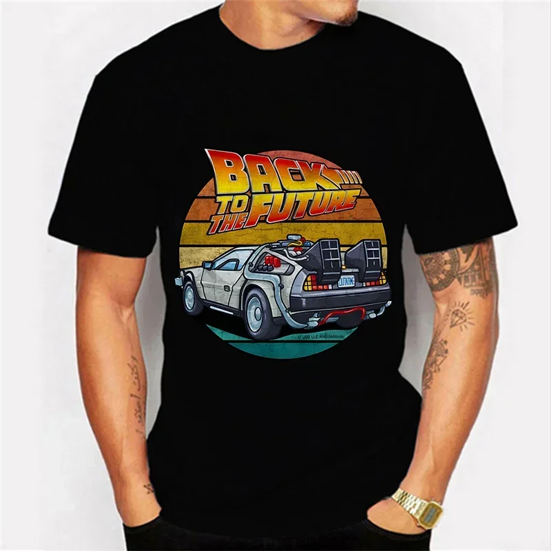 T Shirt for Men Back To The Future Print Men\'s Brand Tshirts Fashion T-shirt Casual Men Clothing Tops Tee T Shirt Homme Camiseta