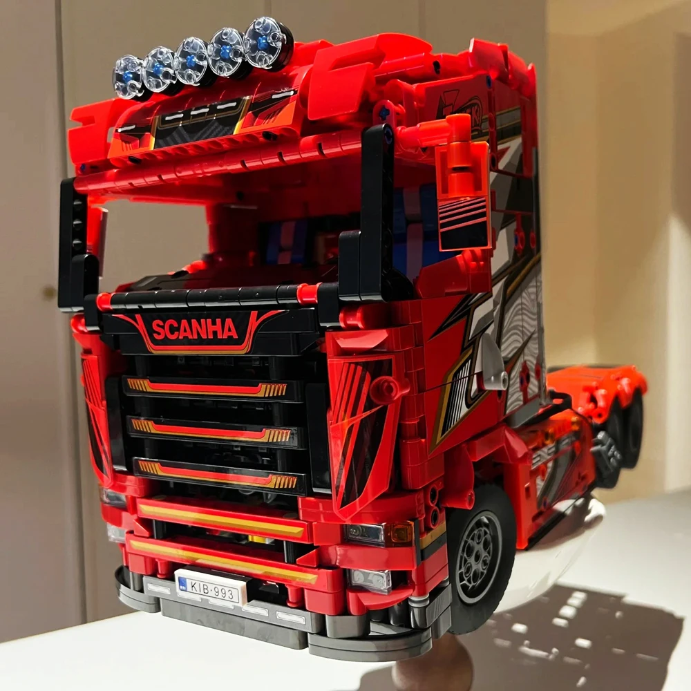 Technical Series City Cargo Truck Building Blocks High-Tech Heavy Truck Tractor Model Bricks Assemble Toys For Kid Xmas Gift MOC