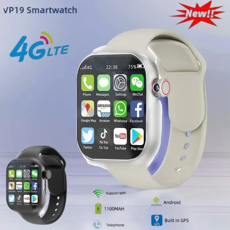 

Новые умные часы VP19 4G LTE/WiFi, SIM Slot360 ° Вращающаяся камера, совместимая с Android/iOS. Подходит для мужчин и женщин.