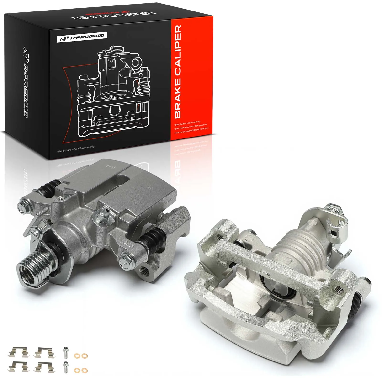 A-Premium Pair Rear Brake Caliper with Bracket for Chevrolet Impala 2011-2013 Buick LaCrosse Allure 2005-2009 Pontiac Grand Prix