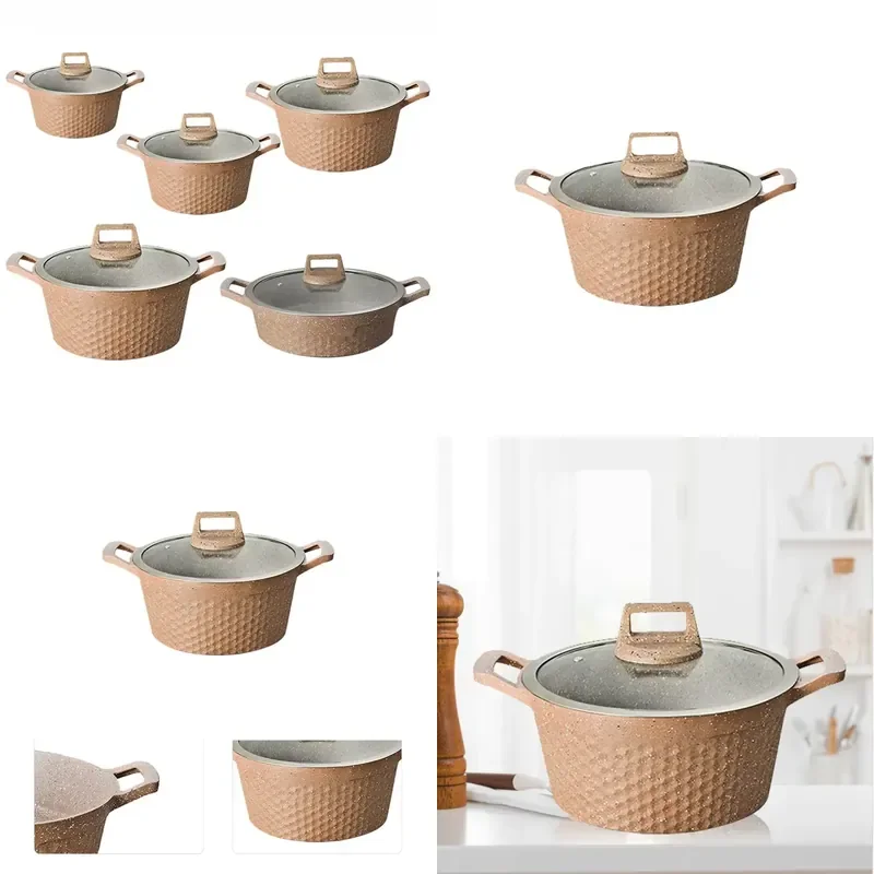 for 10pcs Non-Stick Pot Set Modern Kitchen Cookware Wholesale