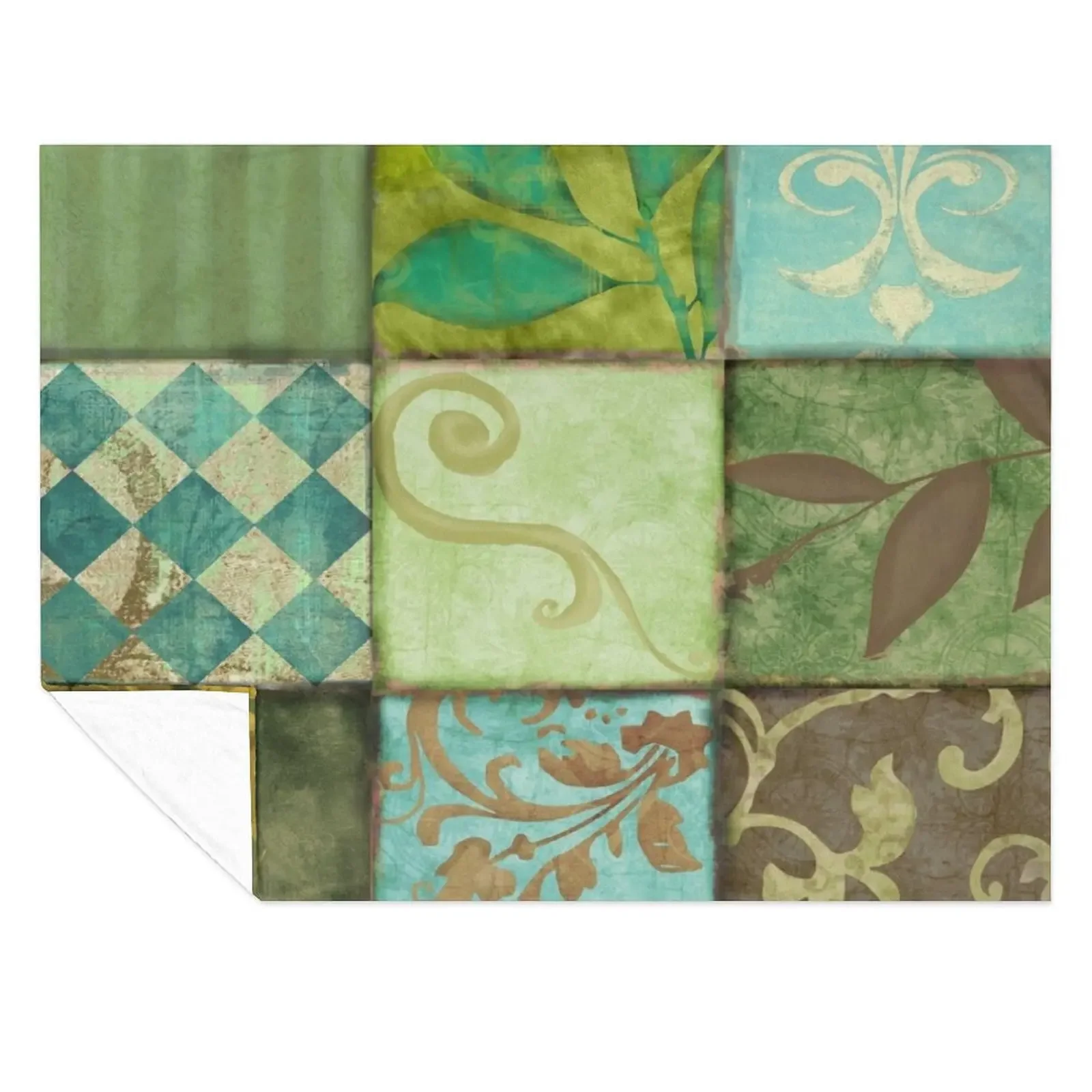 

Les Fleurs de la Terre II Throw Blanket Furry Bed linens Baby Blankets For Baby Blankets