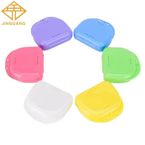 Imagen 2 del producto Caja de bandeja para dentadura postiza, soportes de ortodoncia Dental, caja de retenedor, agujeros de ventilación, caja para dentadura Dental, 50 Uds. Funda protectora para dentadura postiza
