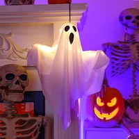 Halloween Glowing White Ghost LED Hanging Ghosts Horror Props with Fairy Light Indoor Outdoor Haunted House Halloween Decoration 3