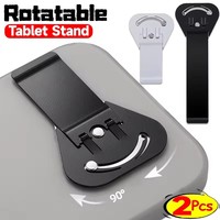 Foldable Tablet Riser 360° Rotating Tablet Stand Holder Desktop Anti Slip Mobile Phone Back Sticker Self-adhesive Metal Bracket