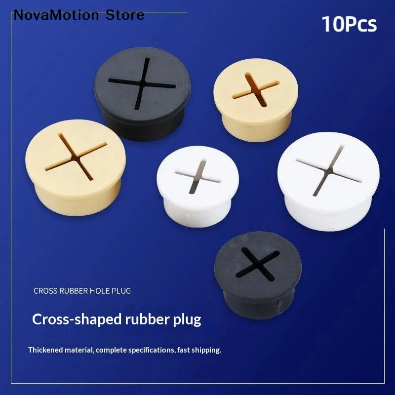 10PCS Office Round Desktop Port Table For USB PC Computer Desk Cable Hole Cover Storage Accessories Desk Cord Grommet Organizer