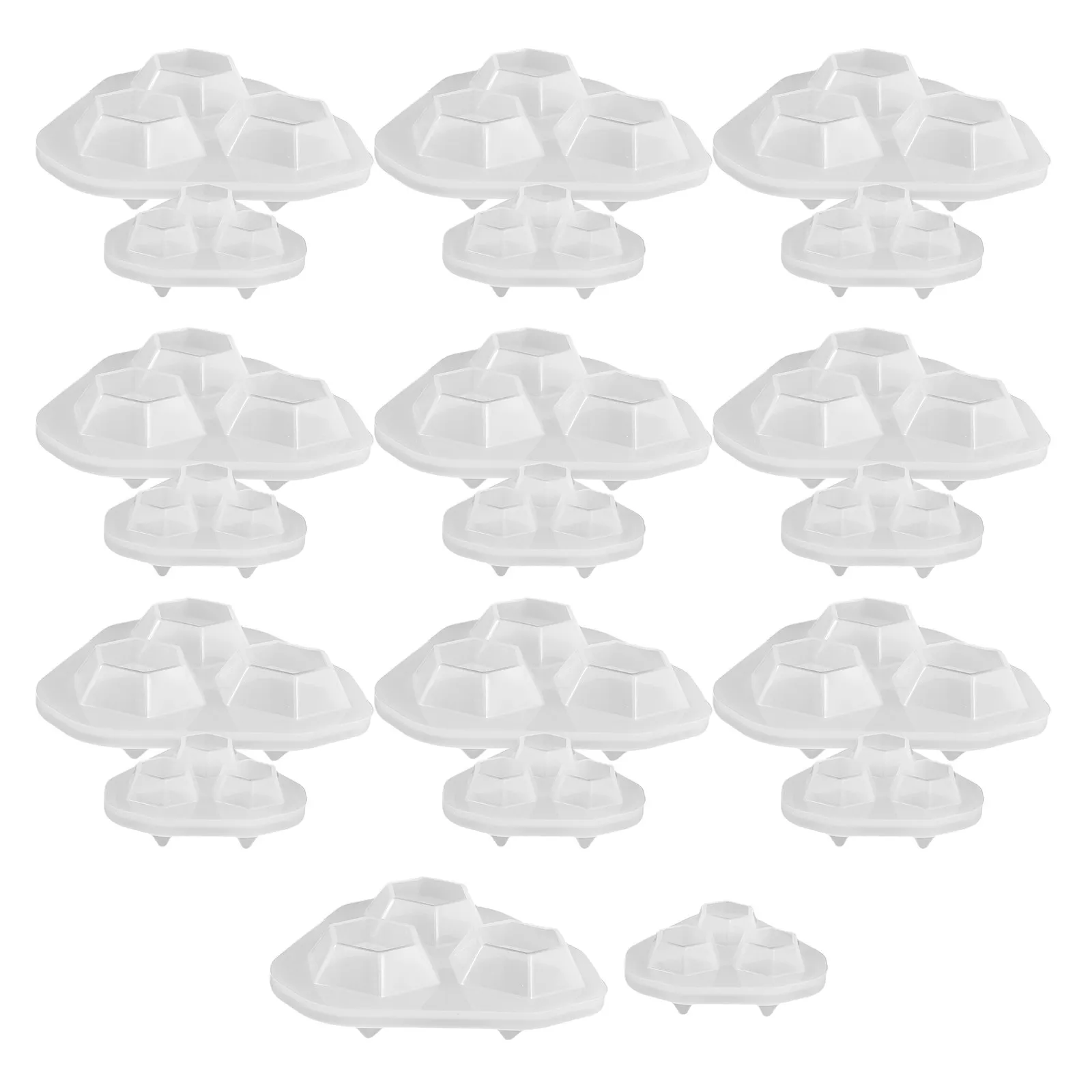 

20 шт. силиконовых форм для смолы в форме бриллианта, легко извлекаемые из формы, для изготовления ювелирных подвесок, декоративных изделий из смолы своими руками