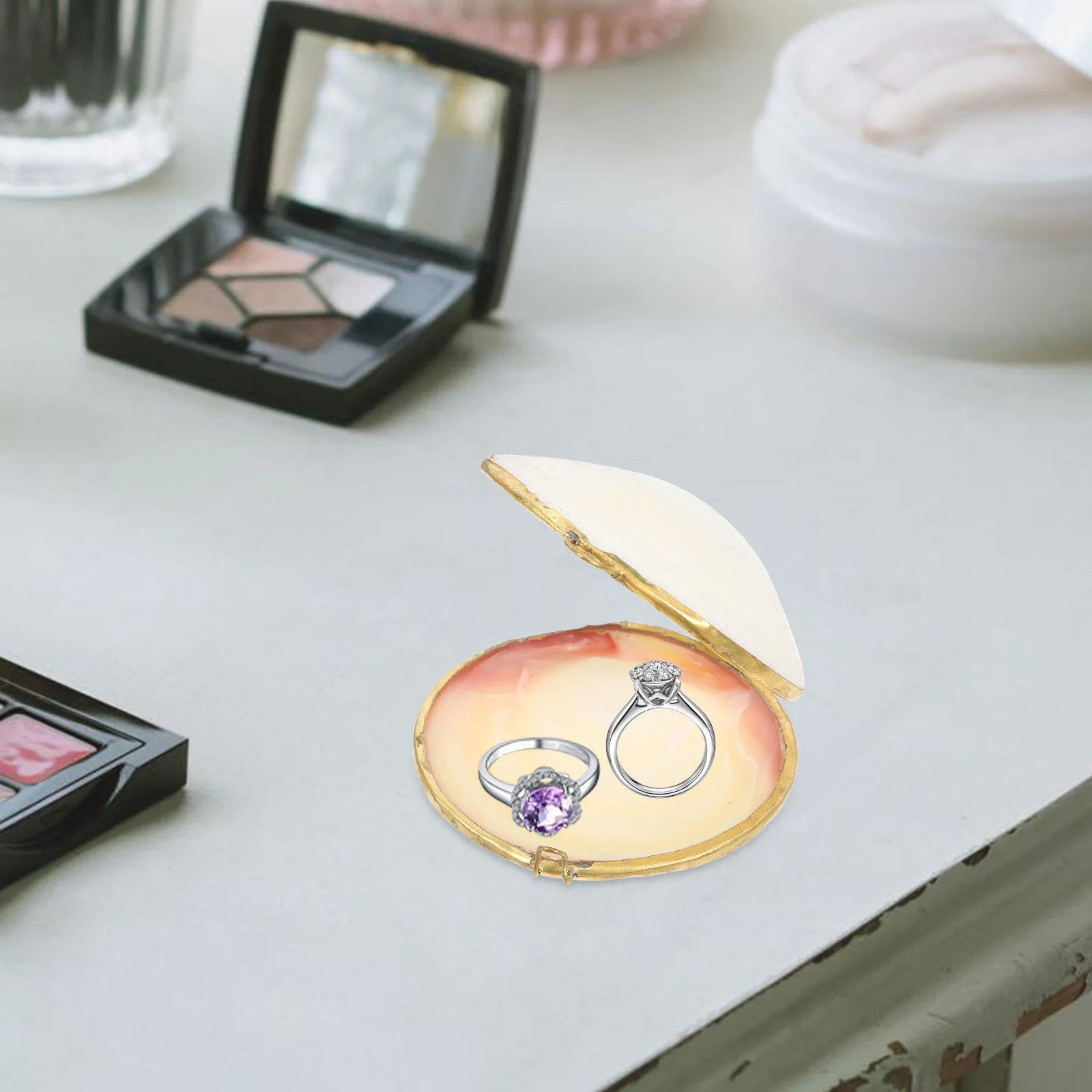 5pcs shell jewelry case jewelry storage case jewelry storage container jewelry storage box earring box