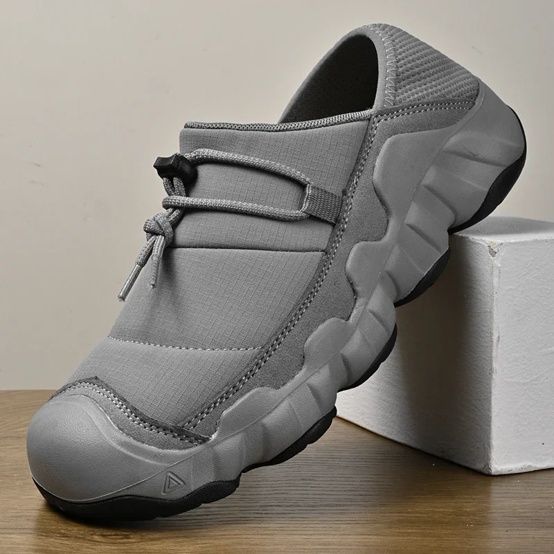 Nowe męskie buty trekkingowe, antypoślizgowe męskie buty outdoorowe do podróży i na kemping, zimowe ocieplane buty z bawełną, całoroczne męskie buty