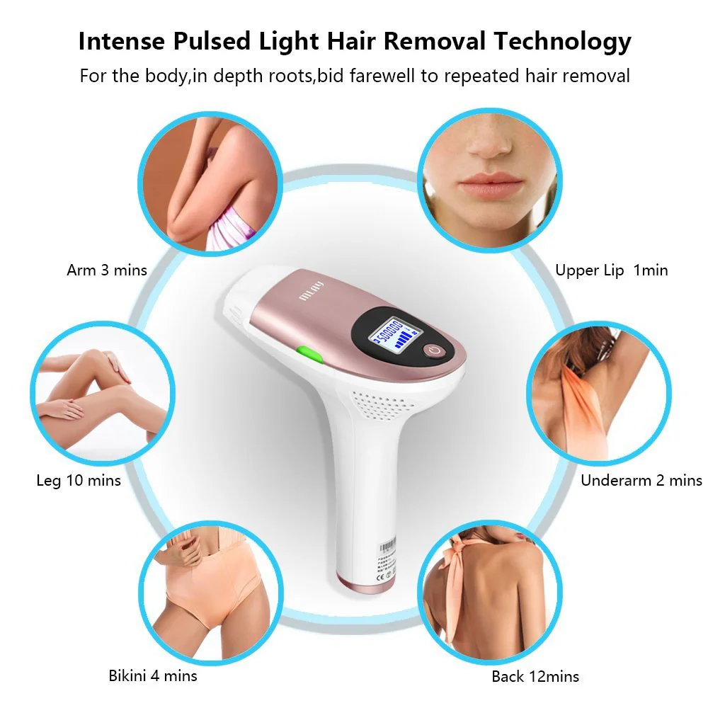 Mlay T3  Permanent IPL Hair Removal Epilator a Laser  Face BIkini Body Hair Removal  Electric Depilador a Laser 500000 Flashes