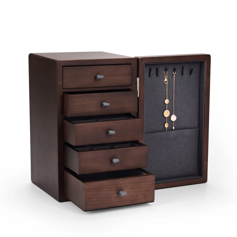 

Oirlv Wooden Large Jewelry Accessories Storage Cabinet Jewelry Storage Box Organiser Wood Jewelry Storage Cabinet Box Organizer