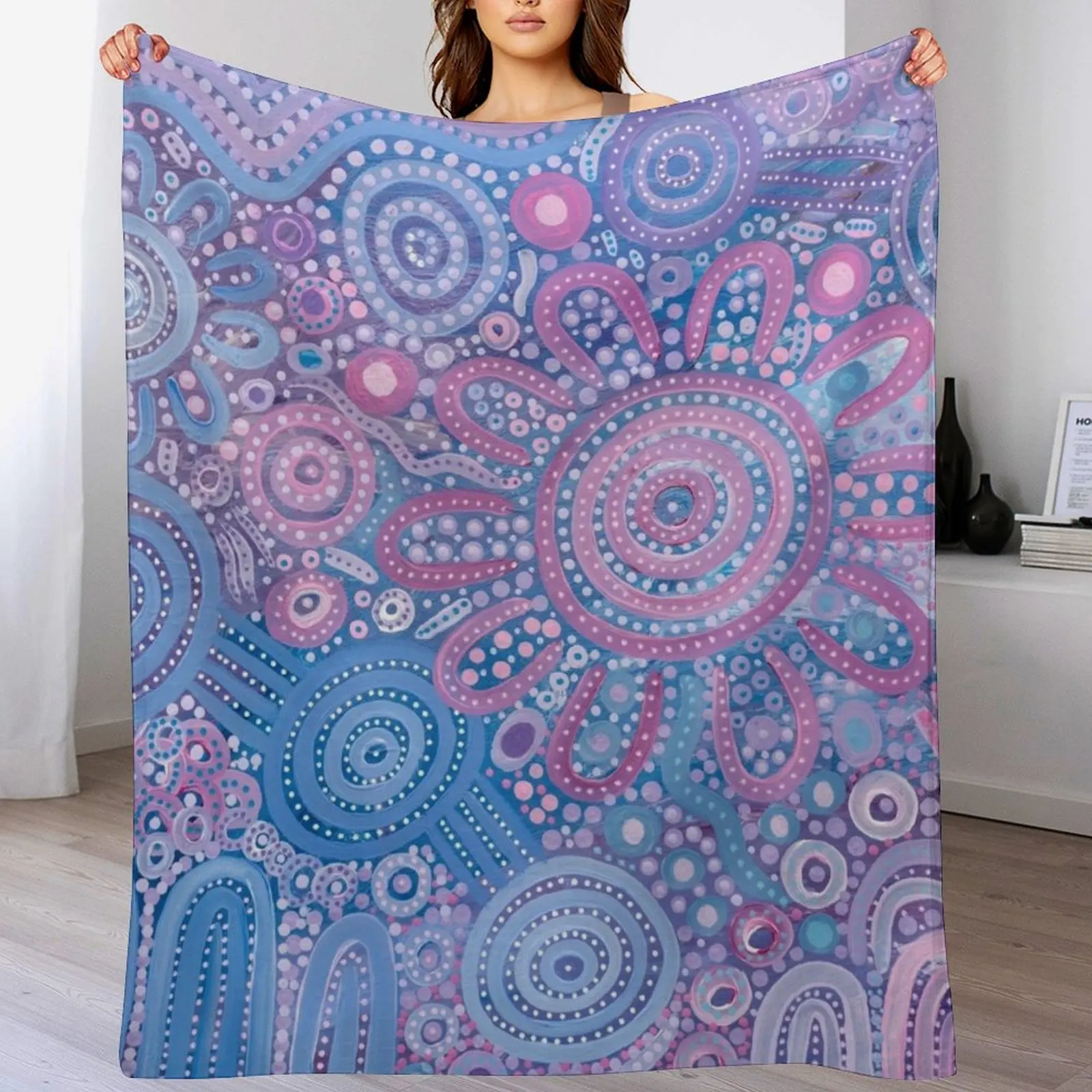 Family Gathering Throw Blanket Warm Flannel Blanket for Couch Chair Bedroom