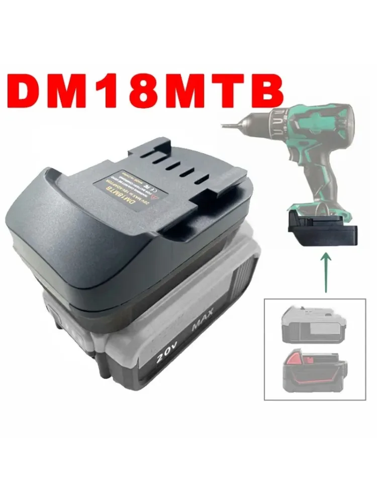 Adapter akumulatora DM18MTB do akumulatorów Dewalt/Milwaukee 18/20 V z akumulatorami litowymi Metabo 18 V Power Tools — zdjęcie produktu 7