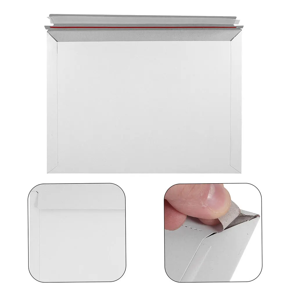 

25Pcs Photo Document Mailers Sturdy Cardboard Self Sealing Envelopes Flat Shipping for Photos Documents Art Prints Invitations