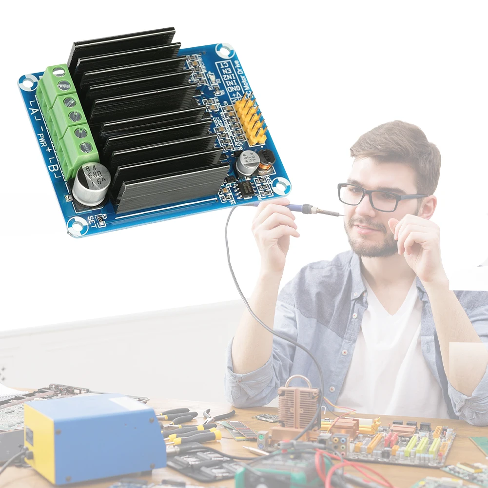 2-kanałowy sterownik prędkości silnika prądu stałego z możliwością zmiany kierunku obrotów, sterownik mostka H, sterownik silnika krokowego do robota, DC 5V-12V 30A dla Arduino