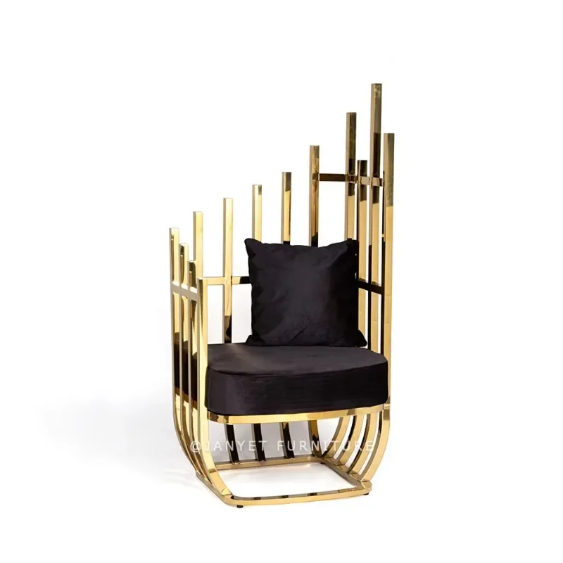 Новый дизайн, свадебный диван из нержавеющей стали золотого цвета для невесты и жениха