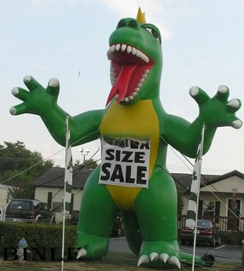 Inflatable Dinosaur Red Vertical Animal Balloon (Promotional 6m 20ftH Popular Cartoon Green)