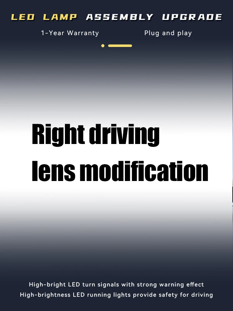 Right driving lens modification