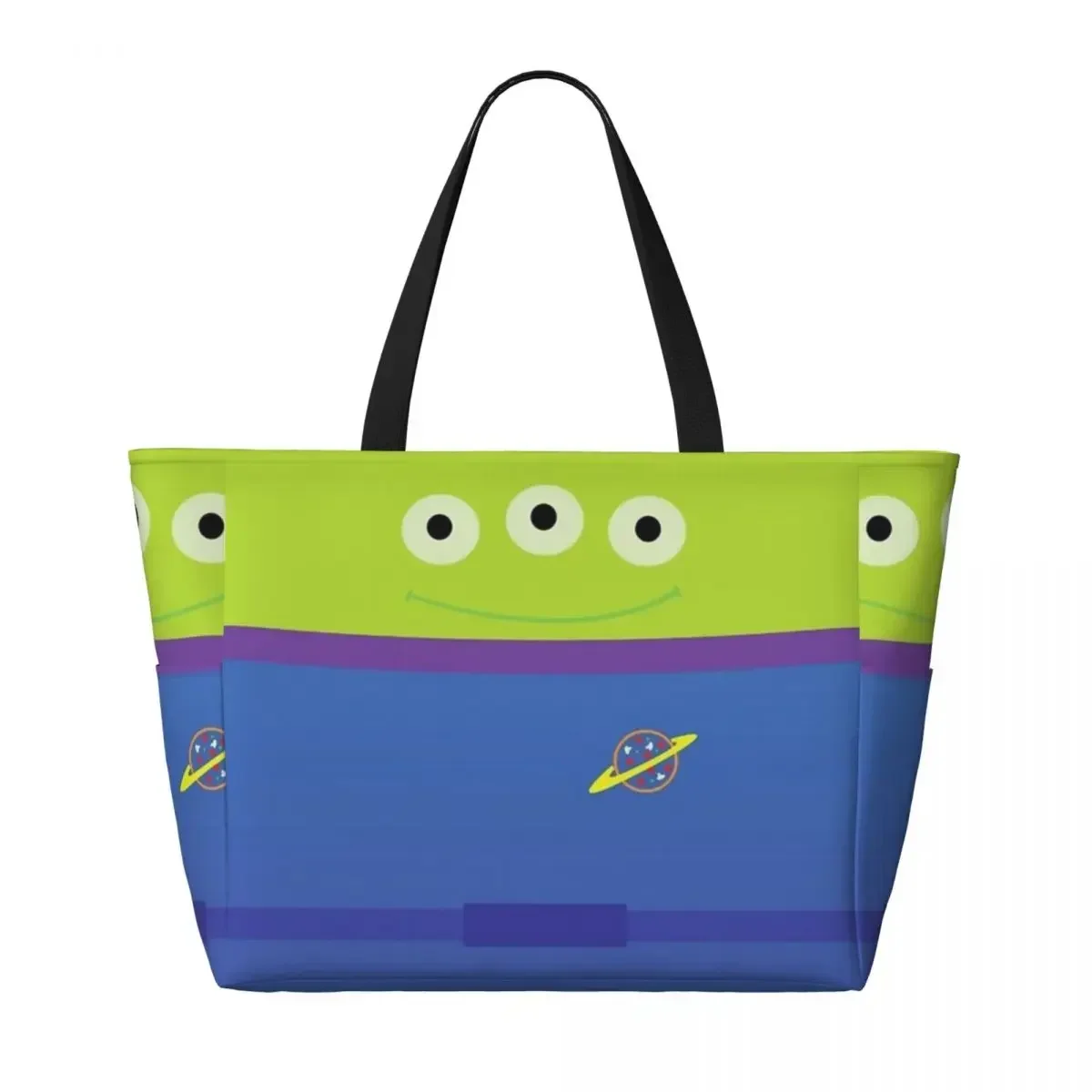 Pizza Planet Alien Beach Travel Bag, Tote Bag Holiday Adult Sports Birthday Gift Multi-Style Pattern