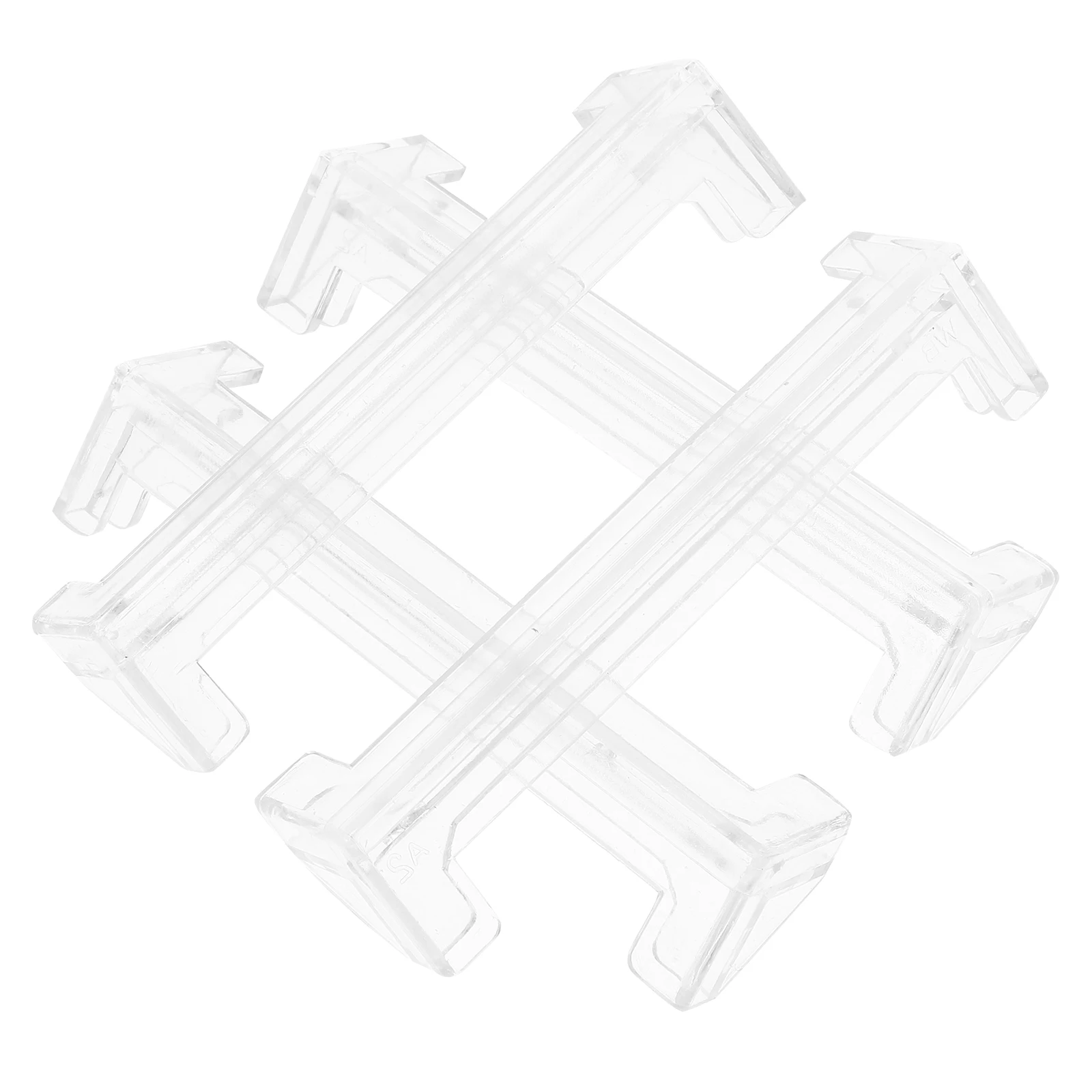 

4pcs Vertical Curtain Connector 3.5 Inch Plastic Clear Blinds Corner Brackets Replacement Parts Transparent Valance