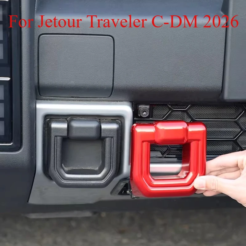 

For Jetour Traveler C-DM 2026 Car Styling Front Bumper Tow Hook Cover Plate Protector Decoration Accessories