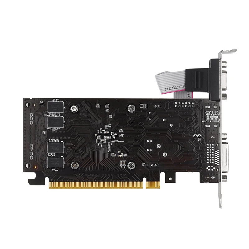 بطاقة رسومات مخصصة NVIDIA GeForce GT210 بسعة 1 جيجابايت DDR3 |   بطاقة نصف ارتفاع، تصميم منخفض الطاقة |   يدعم HDMI+DVI+VGA متعدد الشاشات
