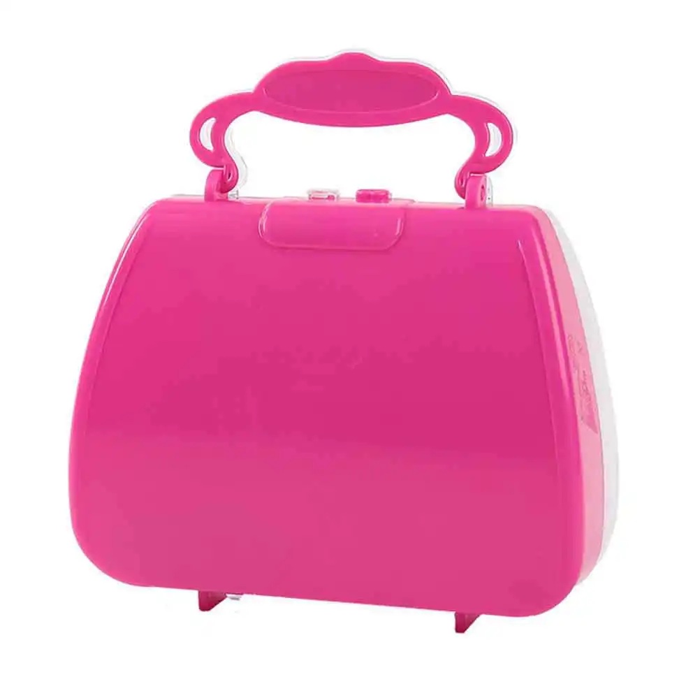 

1Set Princess Set for Girls Premium Safe Non-Toxic Play Makeup Kit Ideal for Party Cosplay Gift Handbag Style Pink Girl
