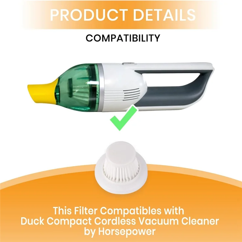 Filter Vakum untuk Vakum Bebek Filter Dapat Dicuci Tanpa Kabel untuk Filter Penyedot Debu Bebek Bagian Vakum-Y48A