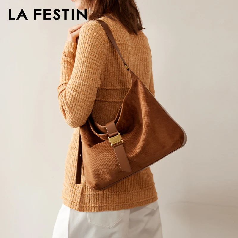 LA FESTIN Original Tote Bag Large Capacity Shoulder Bag New Women\'s bag Suede Bag Ladies Crossbody Bag