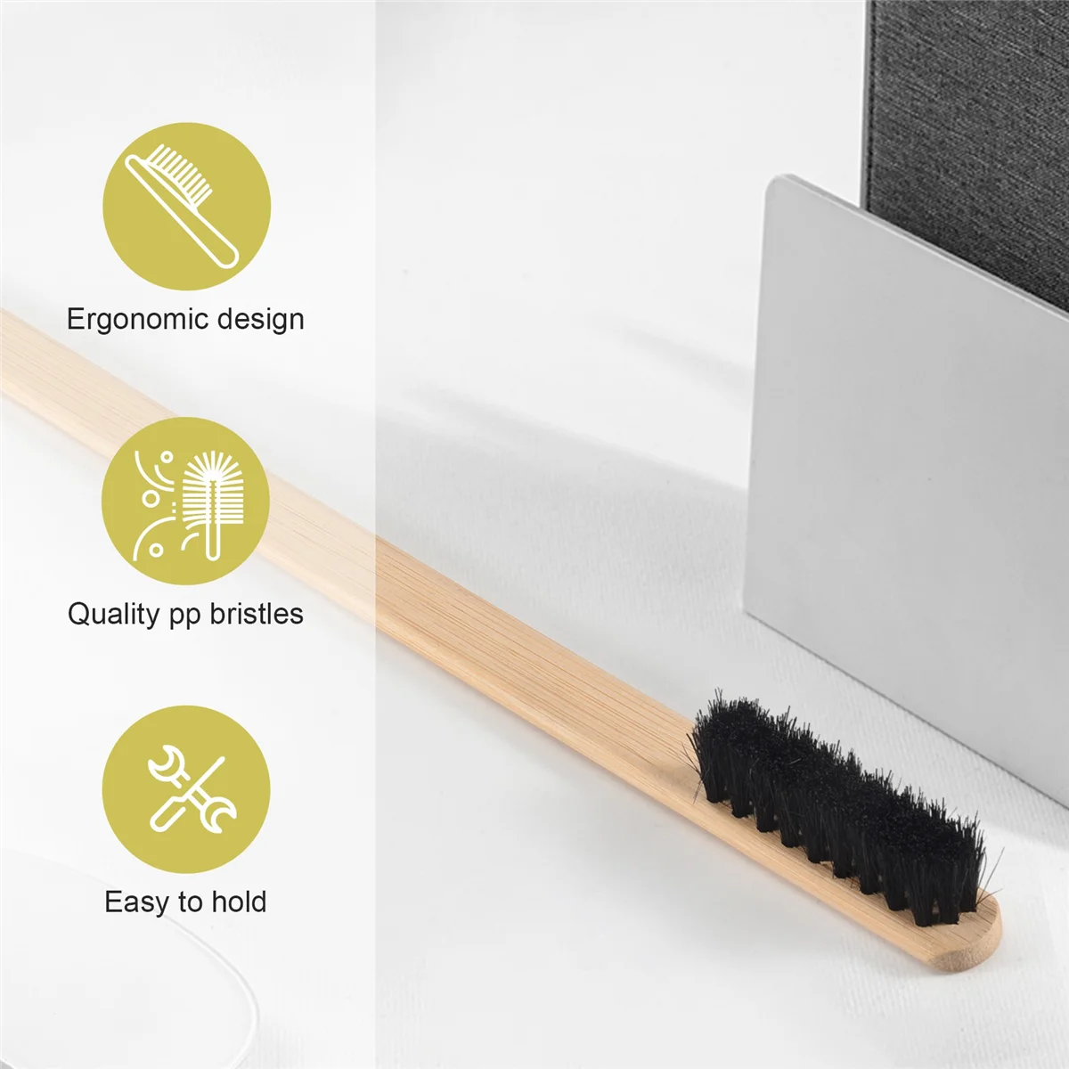 

# 15S автомобильные детали и аксессуары, многофункциональная щетка с бамбуковой ручкой для чистки шин автомобиля, цвет дерева и черный