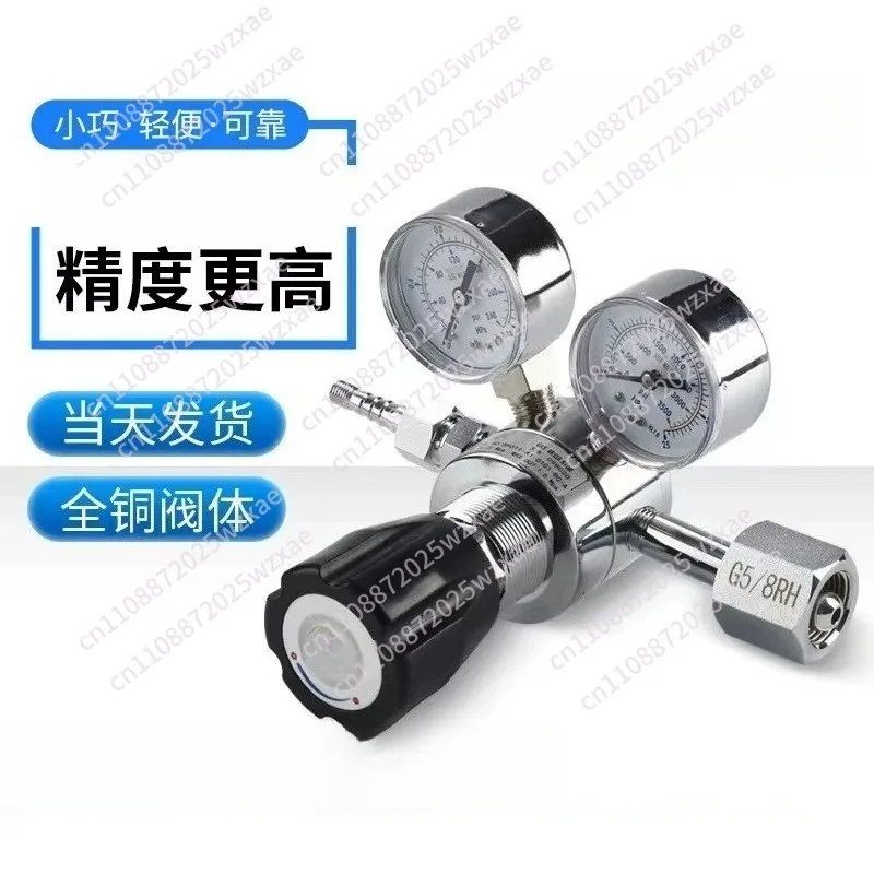 Double Stage Pressure Reducer Pure Copper Nitrogen Pressure Reducing Valve Helium Air Argon Carbon Dioxide Hydrogen Pressure