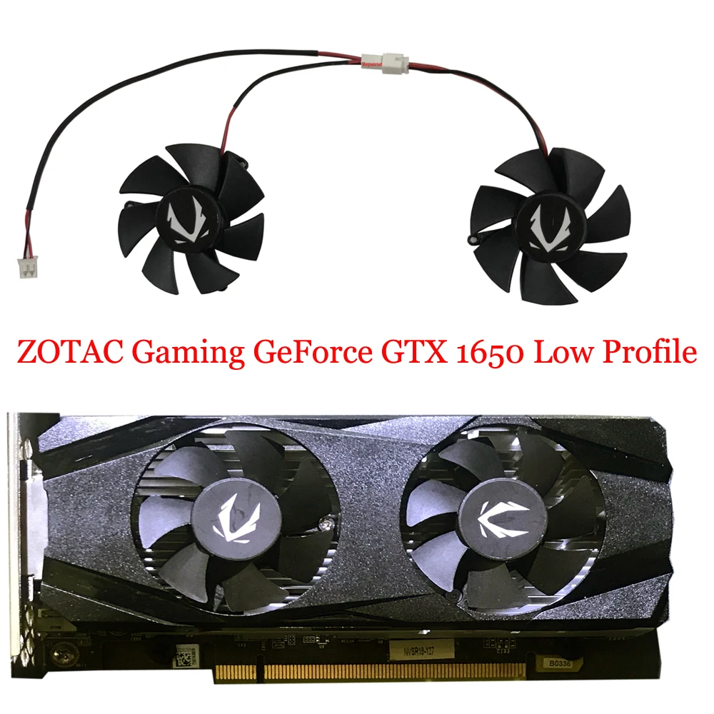 

2Pcs/Set,GPU Cooler,T125010SU,FS1250-S2053A,Graphics Card Fan,Video Cards Cooling,For ZOTAC Gaming GTX1650 Low Profile 1650 lp
