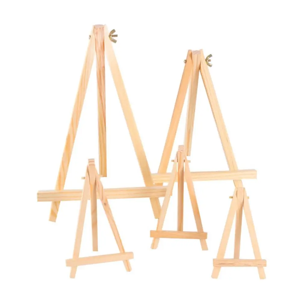 Folding Painting & Sketch Wood Mini Easel Small Portable Triangle Display Stand Foldable Desk Stand Tripod Artist