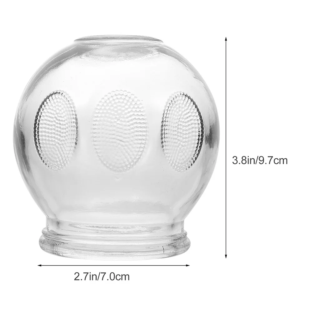 Pot de ventouses sous vide en verre épais, antidéflagrant, fournitures de thérapie au feu pour Salon, dispositif de soins du corps, tasses de Massage chinois, 4 pièces